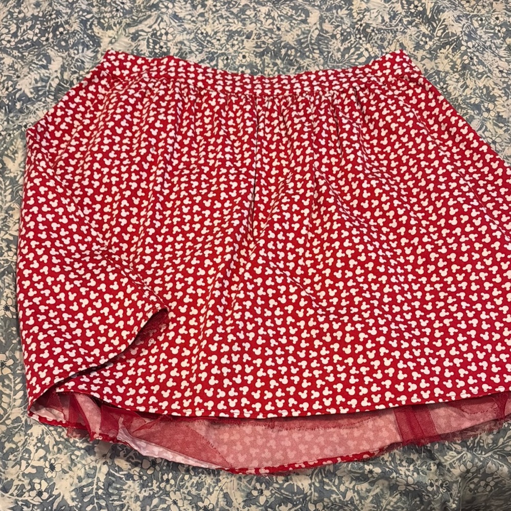 Torrid Disney Red and White Heart Patterned Skirt